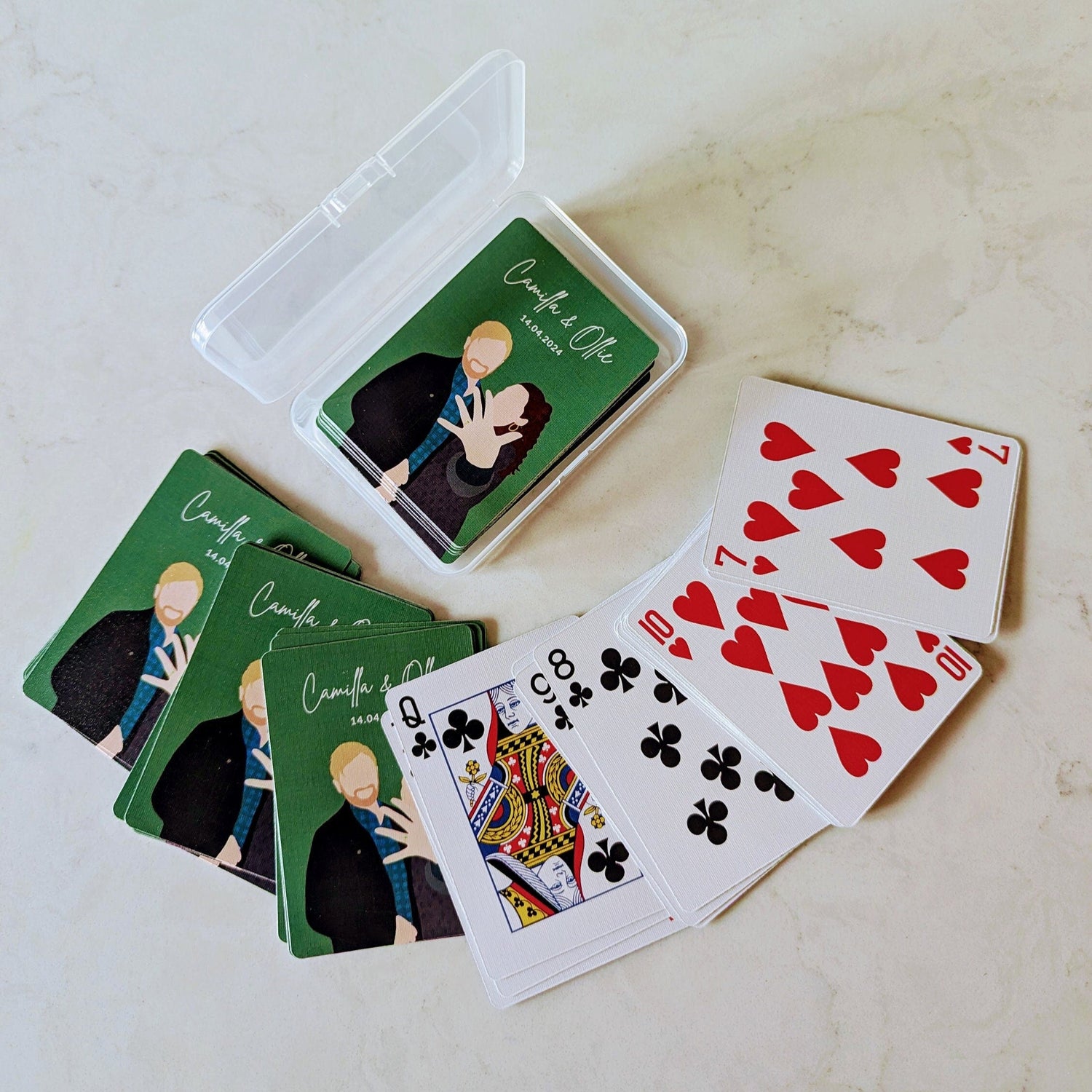 Personalised Playing Cards | Customised Deck of Cards | Wedding Favours | Family Games | Gift | Present