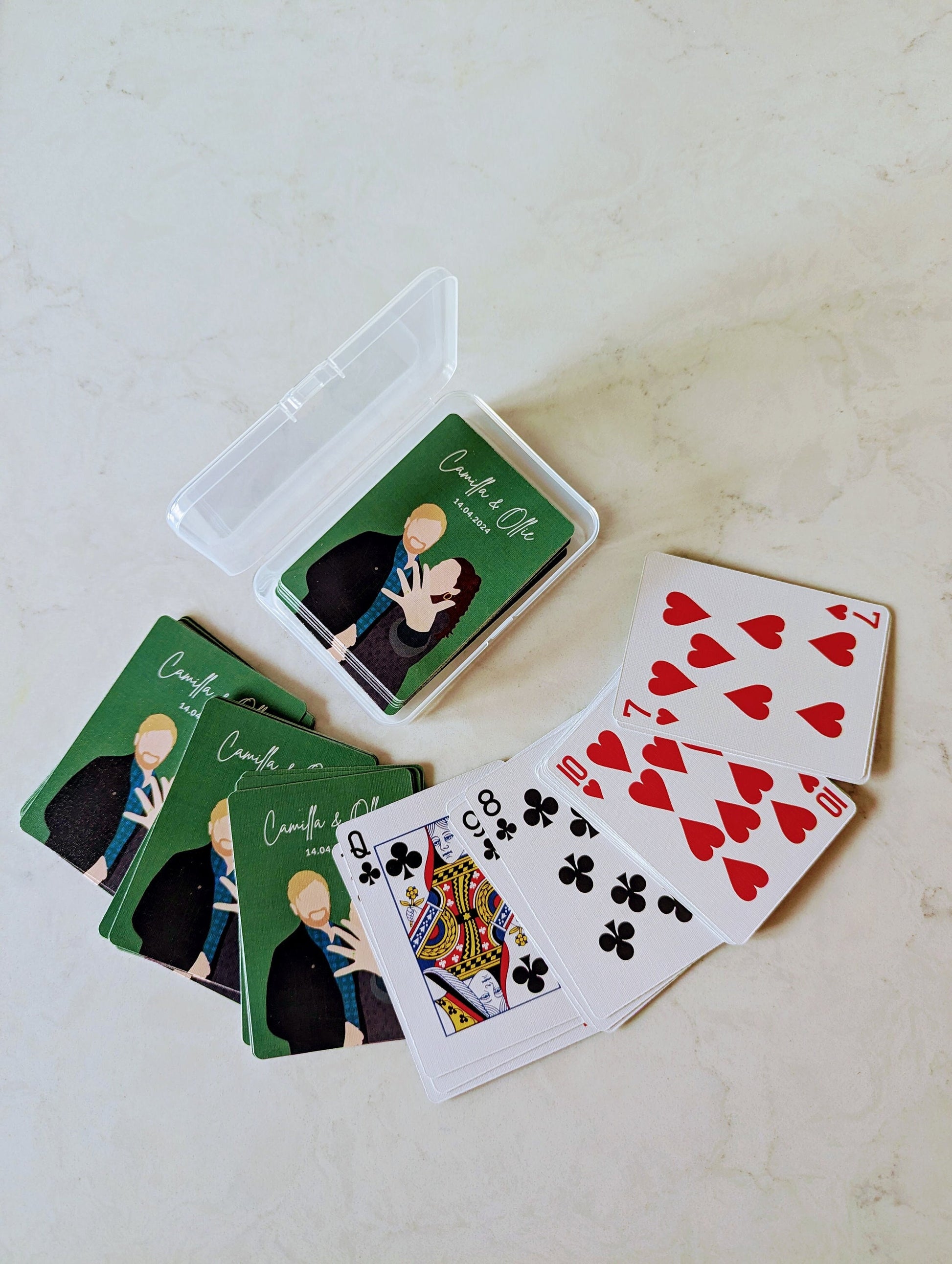 Personalised Playing Cards | Customised Deck of Cards | Wedding Favours | Family Games | Gift | Present