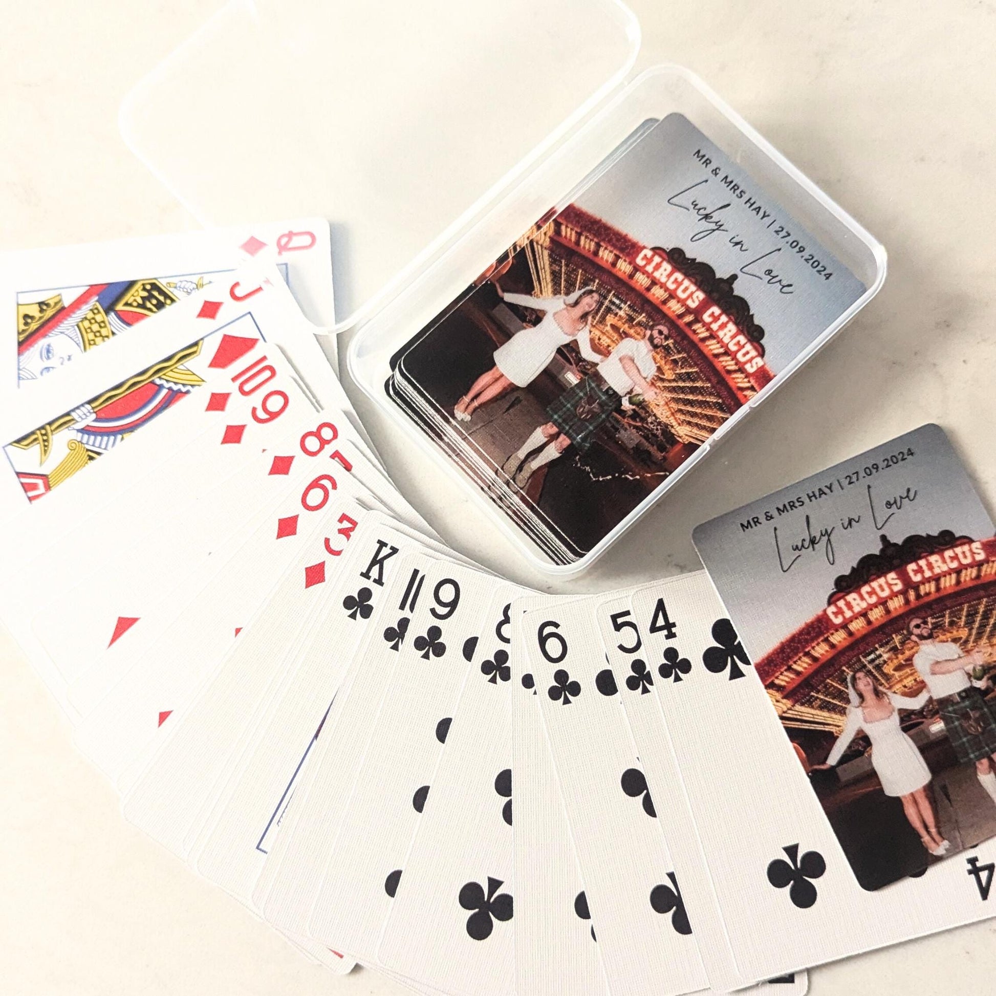 Personalised Playing Cards | Customised Deck of Cards | Wedding Favours | Family Games | Gift | Present