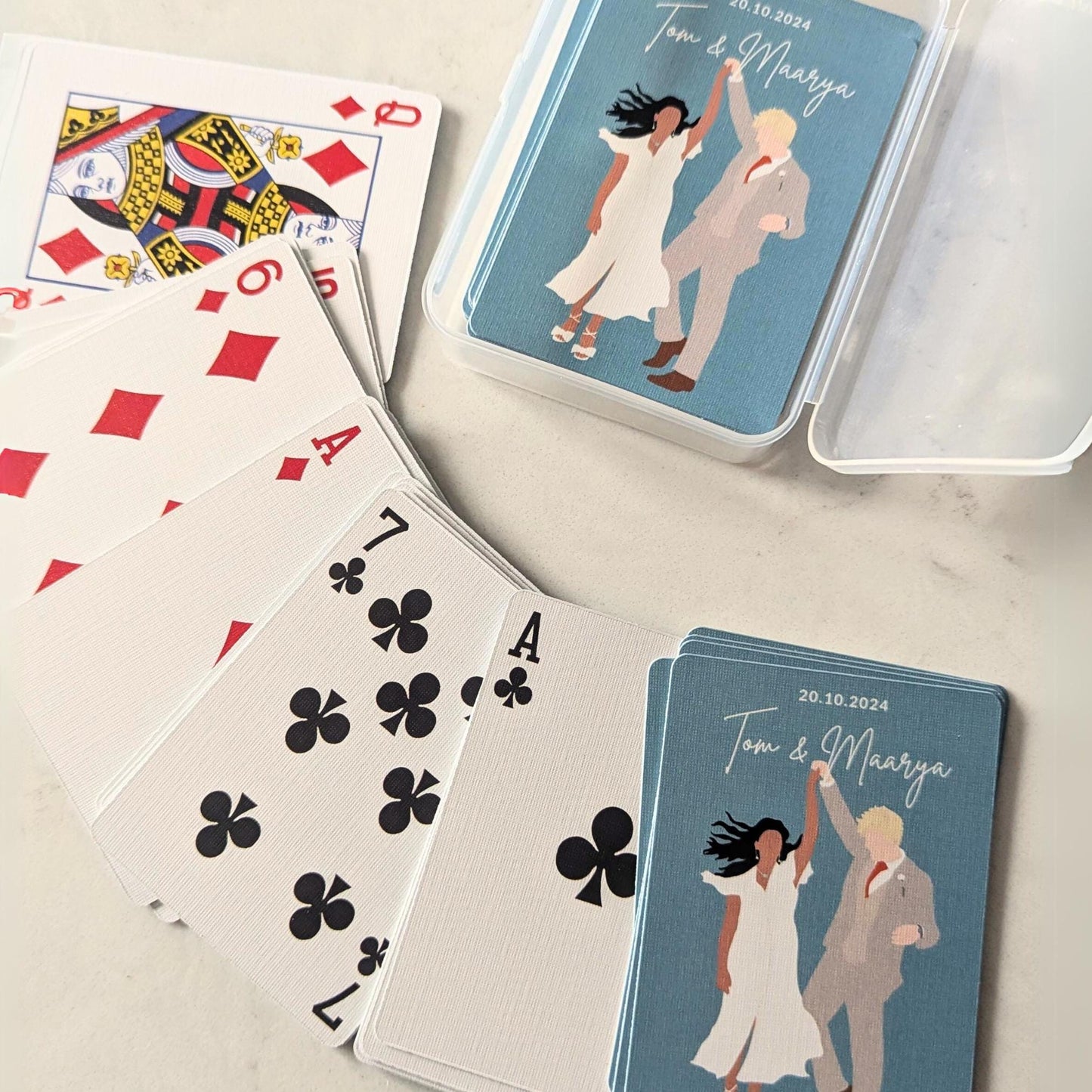 Personalised Playing Cards | Customised Deck of Cards | Wedding Favours | Family Games | Gift | Present